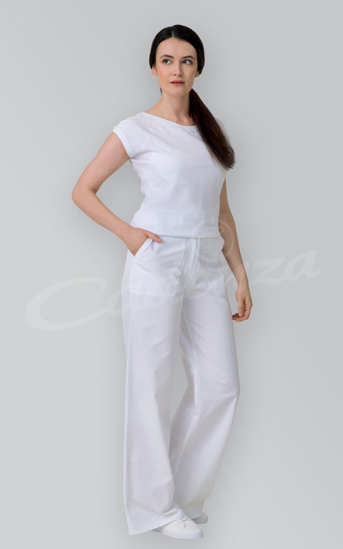 Zdravotnické dámské kalhoty KALI - bílá | Cadenza
